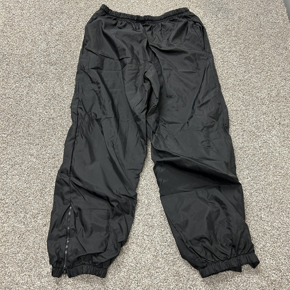 Vintage Generation One Track Pants Mens Medium Black Elastic Waist Lined Pockets